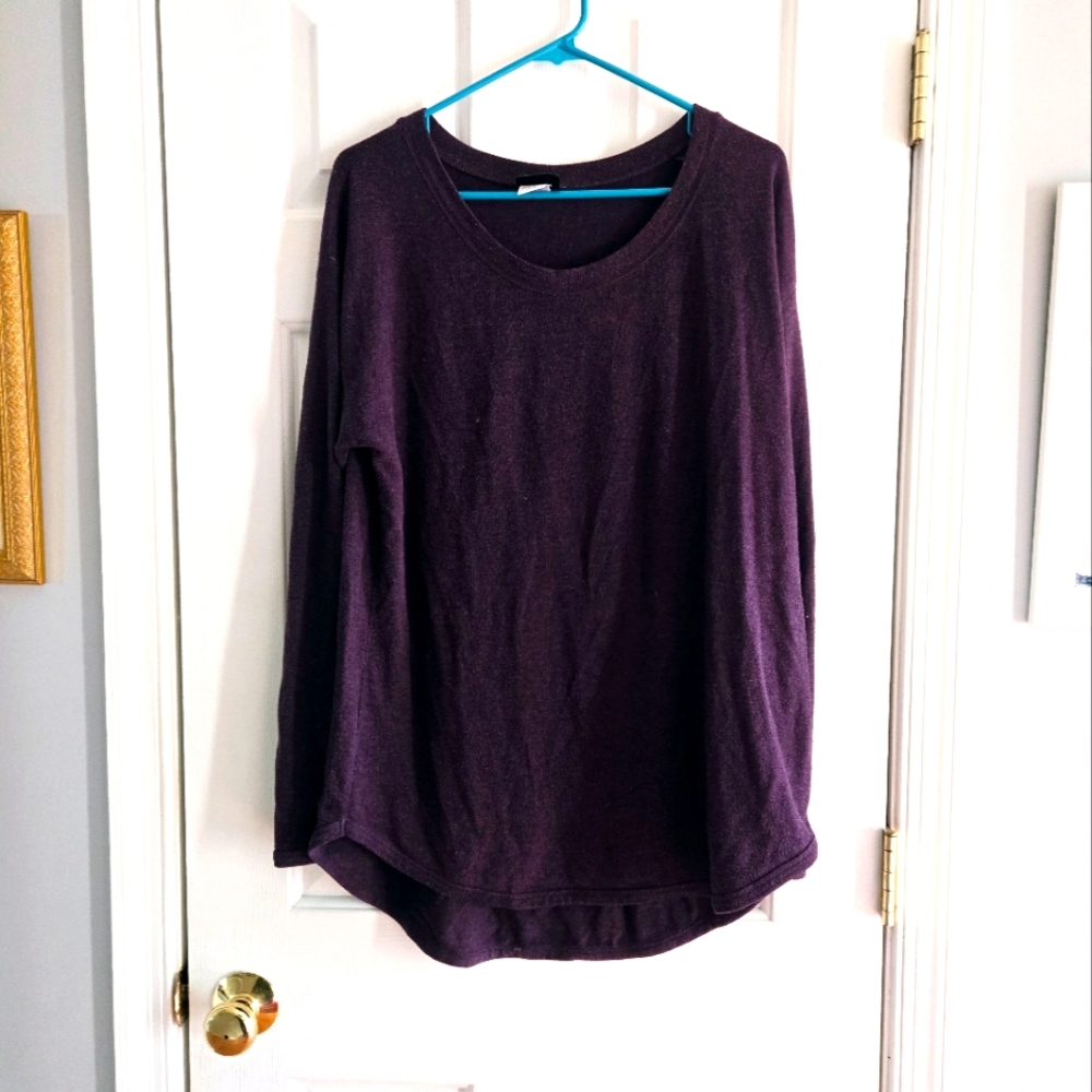 Women's Purple XL Long Sleeve Top